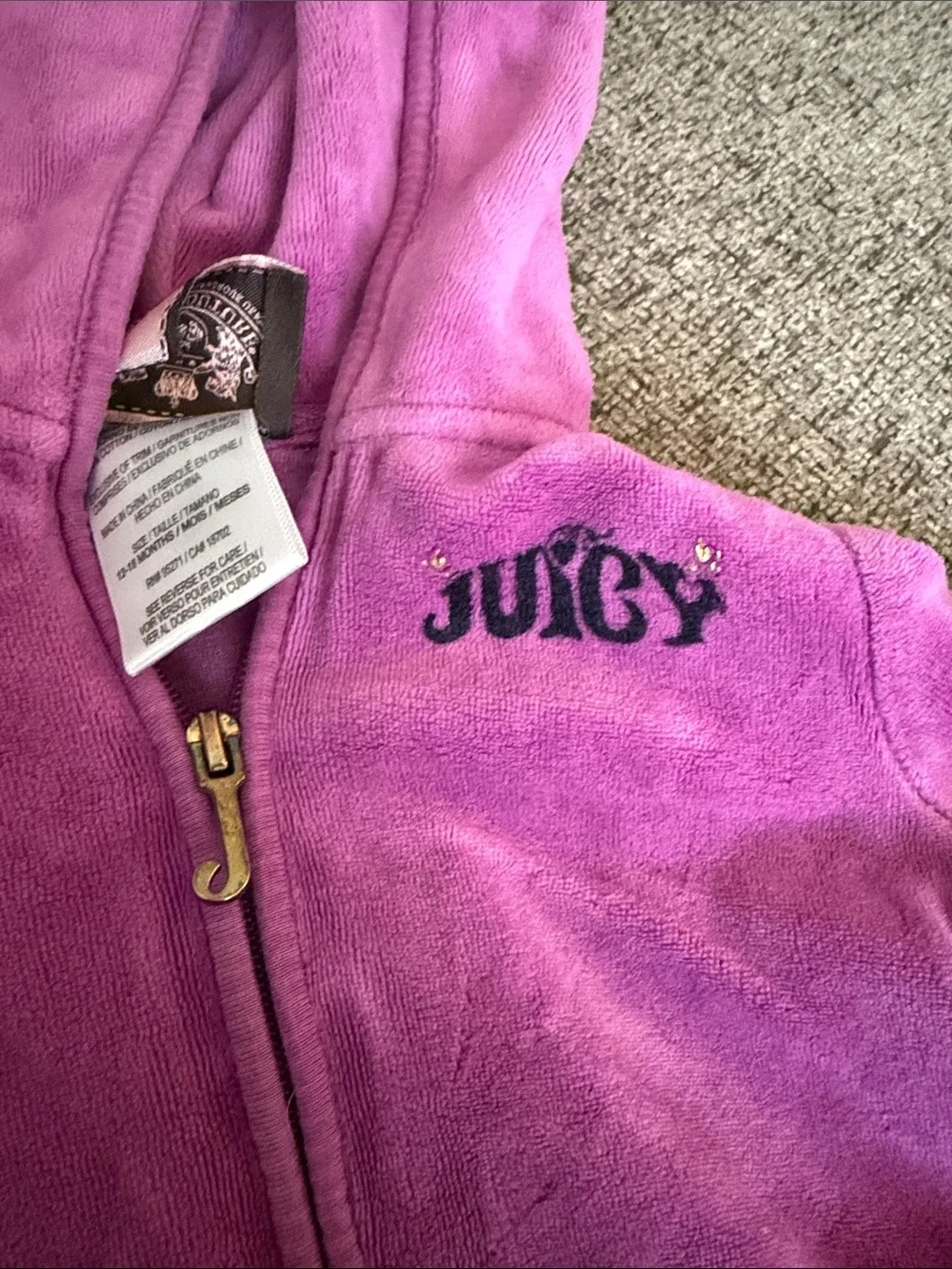 Juicy Couture Pink Girls Velour Hoodie & Pants Matching Set